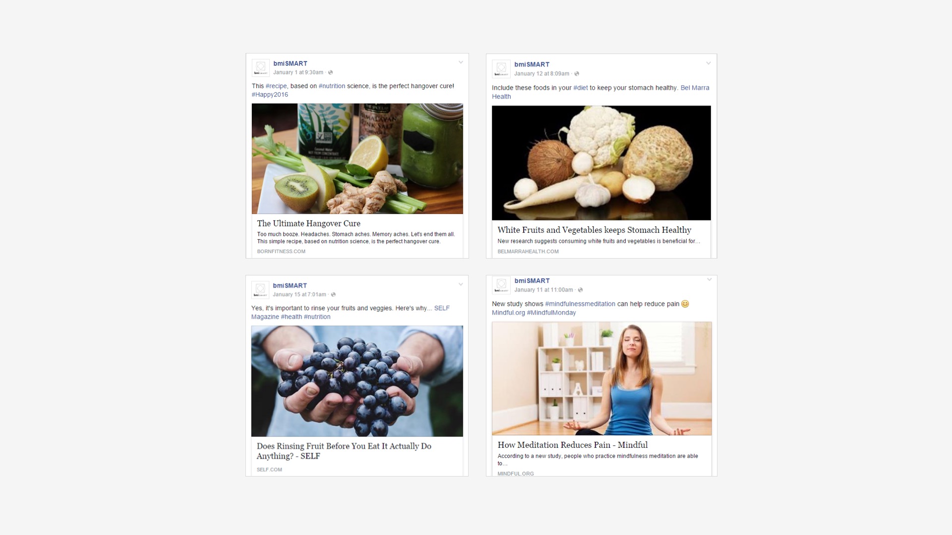 bmiSMART: Facebook Content Curation Examples